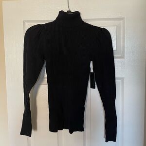 Worthington Black Ribbed Turtleneck Sweater